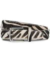 Tibi - Classic Pony Hair Leather Belt - Lyst