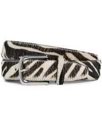 Tibi - Classic Pony Hair Leather Belt - Lyst