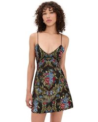 Alice + Olivia - Tayla Floral Jacquard Structured Mini Dress - Lyst