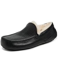 UGG - Ascot Leather Slippers - Lyst