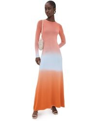 chinese dress ladies Nocturnal Blue Dora Long Sleeve Maxi Dress