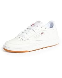Reebok - Club C Classic Lace Up Sneakers - Lyst