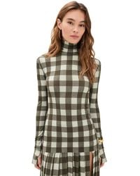 Norma Kamali - Slim Fit Long Sleeve Turtle Top - Lyst