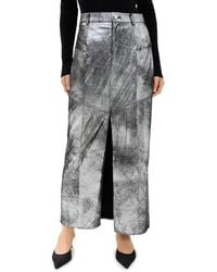 AMUR - Jil Midi Faux Leather Skirt - Lyst