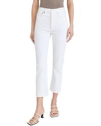 Agolde - Riley High Rise Crop Jeans - Lyst