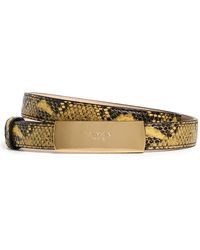 Balmain - Python-Effect Belt - Lyst