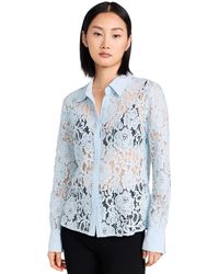 L'Agence - 'agence Aia Ace Button Down Boue - Lyst
