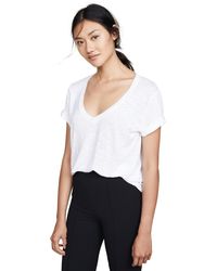 Splendid - Cotton Modal Slub V Tee - Lyst