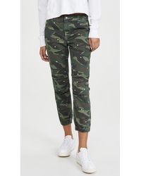 Sundry Camo Zip Joggers - Green