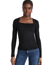Madewell - Angled Neck Long Sleeve Top - Lyst