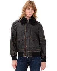 DUNST - Detachable A-2 Leather Jacket - Lyst