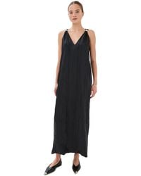 Brandon Maxwell - The Keke Deep V Shift Midi Dress - Lyst