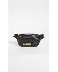 Moschino Quilted Belt Bag - Black