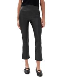 SPRWMN - Leather Crop Flare Leggings - Lyst