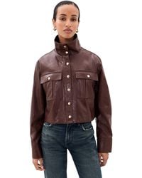 Alice + Olivia - James Faux Leather Cropped Jacket - Lyst