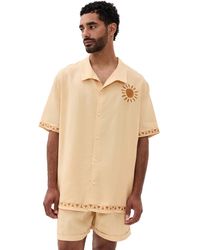 FANM MON - Eymen Embroidered Linen Shirt - Lyst