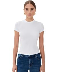 FRAME - The Rib Baby Tee - Lyst