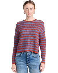 Autumn Cashmere - Striped Shaker Cashmere Sweater - Lyst
