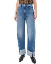 Mother - The Half-Pipe Flood Cuff Fray Jeans - Lyst