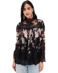 Zimmermann - Hypnotic Lace Yoke Blouse - Lyst