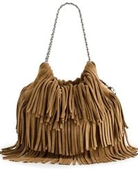 Tory Burch - Fleming Fringe Mini Hobo Bag - Lyst