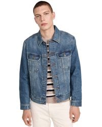 A.P.C. - A. P.C. Washed Stretch New Denim Jacket - Lyst