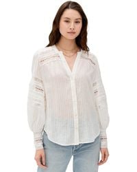 L'Agence - Kiera Trim Blouse - Lyst