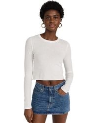SLVRLAKE Denim - Long Sleeve Crop Baby Tee - Lyst