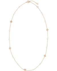 Tory Burch - Kira Pearl Delicate Necklace - Lyst