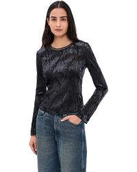 Sea - Regine Burnout Long Sleeve Top - Lyst