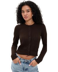 FRAME - The Ladder Pointelle Cashmere Cardigan - Lyst