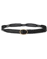 Anderson's - Slim Wrapped Hand Woven Leather Belt - Lyst