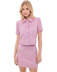 L'Agence - Chita Cropped Short Sleeve Jacket - Lyst