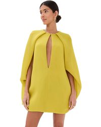 Brandon Maxwell - The Juniper Deep V Cape Mini Dress - Lyst
