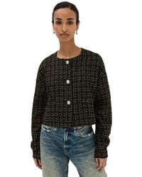 Lioness - Ione Coco Tweed Jacket Pecked Onyx - Lyst