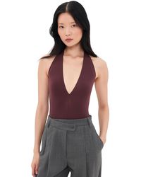 Commando - Ballet Deep Plunge Halter Thong Bodysuit - Lyst