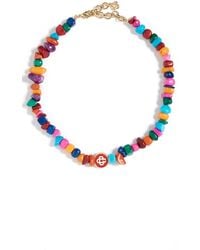 Casablancabrand - Nigerian Pebble Stone Monogram Necklace - Lyst