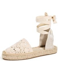 Soludos - The Lauren Lace Up Crochet Espadrilles - Lyst