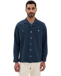 Far Afield - Hiro Herringbone Twill Shirt Jacket - Lyst