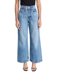 Reformation - Cary High Rise Wide Leg Cropped Jeans - Lyst