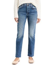 Mother - The Scrapper Cuff Ankle Fray Jeans - Lyst