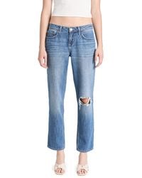 L'Agence - Nevia Slouch Straight Jeans - Lyst