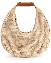 STAUD - Moon Raffia Tote Bag - Lyst