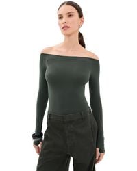 Commando - Ballet Off Shoulder Thong Bodysuit With Thumbholes - Lyst