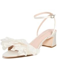 Loeffler Randall - Aria Scalloped Ruffle Mid Heel Sandals With Ankle Strap - Lyst