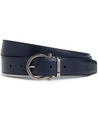 Ferragamo - Single Gancio Reversible Paloma Leather Belt - Lyst