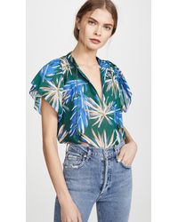 Birds Of Paradis Brett Bohemian Blouse - Blue
