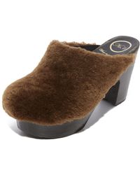 no 6 fur clogs