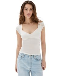 Reformation - Briee Knit Top Fior Di Atte - Lyst