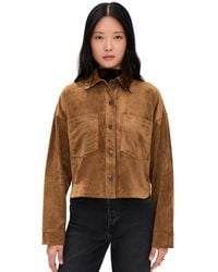 Z Supply - All Day Cropped Faux Suede Jacket - Lyst